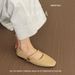 Flat Black Mary Jane For Women 2025 Spring New Round Toe Shallow Mouth One Strap Commuter Versatile Single Shoes_vogvips.com