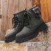 Martin Boots Men's Tooling Mountaineering Boots High-top Thick-soled Heightening Rhubarb Boots Locomotive Leather Boots_vogvips.com