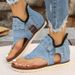 Women's Shoes New Toe Canvas Sandals Women Large Size Rivet Beach Roman Sandals_vogvips.com