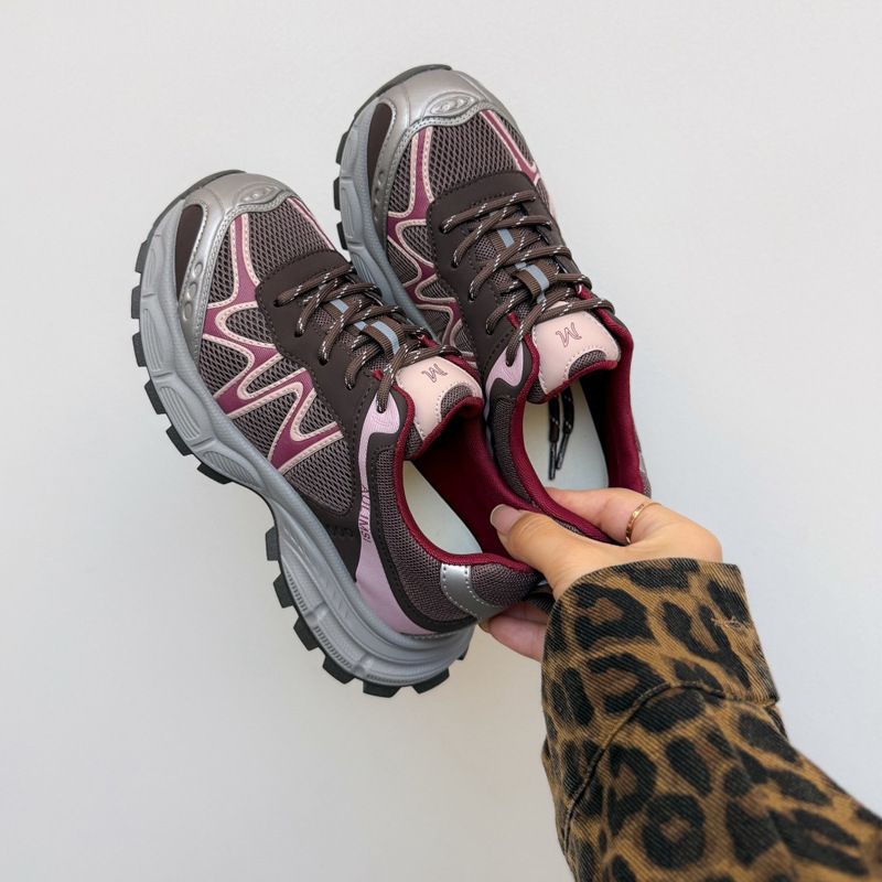 Women Trainers Flats Sneakers Autumn New Women S Dad Mesh Breathable Sports Style Casual Versatile Thick Soled Hiking Running Shoes_vogvips.com