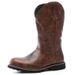 Amekaji High Tube Work Men's Style Western Cowboy Trendy Motorcycle Riding Boots 6091_vogvips.com