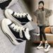 Women' Snow Boot 2024 Winter New Warm Cotton With Fleece Lining Thickened High-top Velcro Thick Sole Caual White_vogvips.com