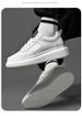 Men's Shoes Inner Height Increase Sports And Leisure Shoes, Small White Shoes, Low-top Cowhide Surace Thick-soled Running Sports Board Shoes_vogvips.com