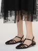 2026 Summer Women's Plus Size Flat Sandals T Strap Woven Hollow Out Roman Shoes Casual Comfort Beach Gladiator Sandals_vogvips.com