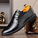Men's Business Formal Leather Shoes Spring Autumn British Style Lace-Up Casual Wedge Heel Wholesale_vogvips.com