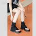 New Vintage Denim Tube Women, 2025 Summer New Breathable Thin Thong Sandals, Versatile Short Boots For Trendy Girls_vogvips.com