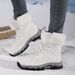 Women's Shoes Winter Snow Boots With Non-Slip Rubber Sole, High Top Leather Warm Shoes For Outdoor Travel And Daily Wear_vogvips.com