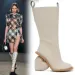 Womens Runway Sculptural Heel Knee Multiple Colors Avant Garde Smooth Leather High Fashion Statement Tall Boots For_vogvips.com