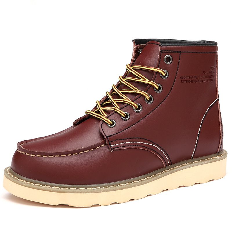 Popular Martin Boots Men's British Casual Trend High-top Shoes Leather Couple Tooling Boots Big Head Leather Shoes_vogvips.com