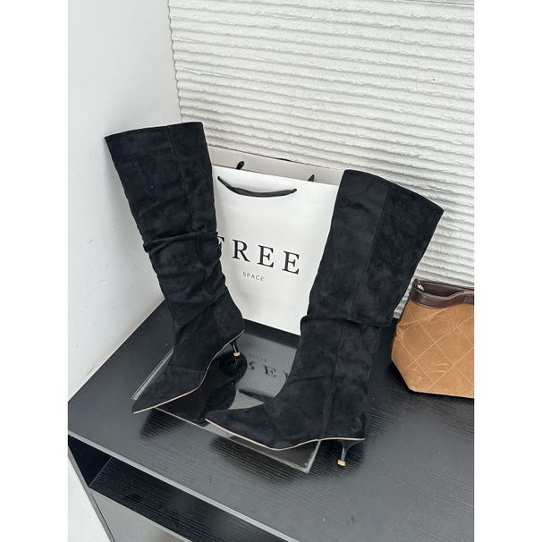 New Autumn And Winter Simple Pointed-Toe Over-The-Knee Women's Boots_vogvips.com