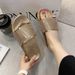 Explosive Sparkling Diamond Slippers PU Glossy Metallic Color One Line Drag Casual PVC Blowing Process Adhesive Women's_vogvips.com