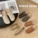 Autumn Winter New Style Half Slippers For Women Indoor Outdoor High-end Suede Thick Sole Non-slip Home Shoes_vogvips.com