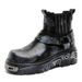 Vintage Martin Boots Gothic Knight Boots Metal Thick-soled Heightening Chelsea Boots Short Boots_vogvips.com