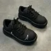 Smiling Face Black Casual Height Increasing Versatile Trendy Fashionable Breathable Thick Soled Sneakers Unisex_vogvips.com
