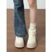 Warm Non-Slip Cotton Shoes 2024 New Winter Northeast White Height-Increasing Fleece-Lined Thick-Soled Snow Boots For_vogvips.com