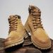 Martin Autumn Putian New Height-Increasing Work Men's British High-End Yellow Boots Winter Style_vogvips.com