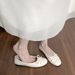 Square Head Shallow Mouth Ballet Flats Women's Bow French Single Shoes Soft-soled Grandma Shoes_vogvips.com