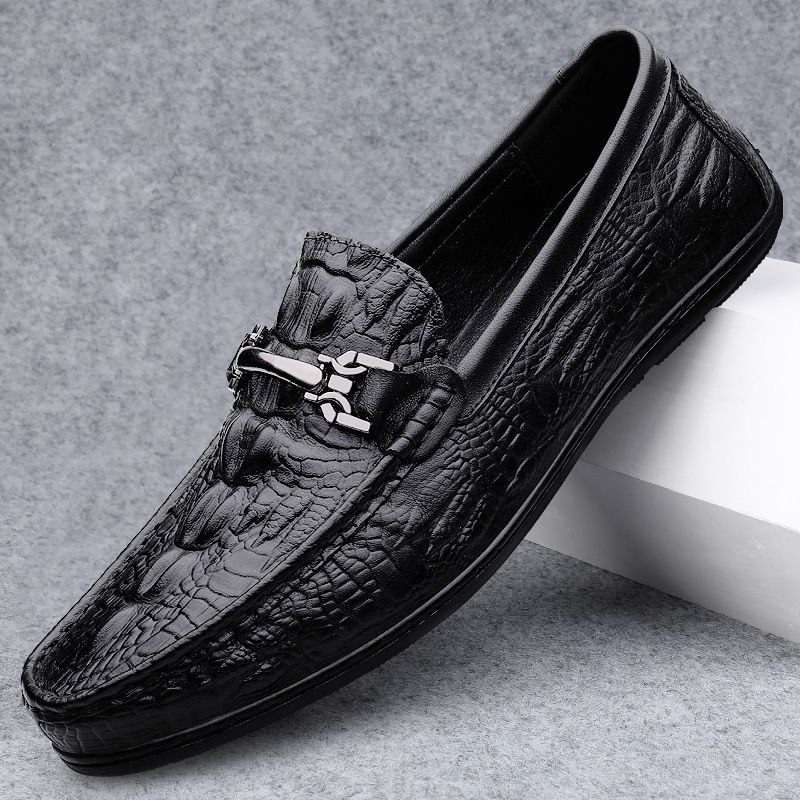 24-hour Shipping: Italy Removes Containers And Picks Up Leaks Of High-end Men's Shoes With Crocodile Pattern Beans_vogvips.com