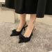 2022 Summer New Korean Fashion Pointed Closed Toe Slip-On Bowknot High Sandals Thin Heel Women's Shoes_vogvips.com