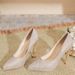 2026 New Model Pointed Toe Sequin Rhinestone High Heels Women, Chunky Heel, 10cm Platform, Elegant Catwalk Shoes For_vogvips.com