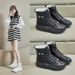 Fleece-Lined High-Top Snow Boots For Women 2025 Winter New Style Student Ins Korean Version Warm Casual Cotton Shoes_vogvips.com