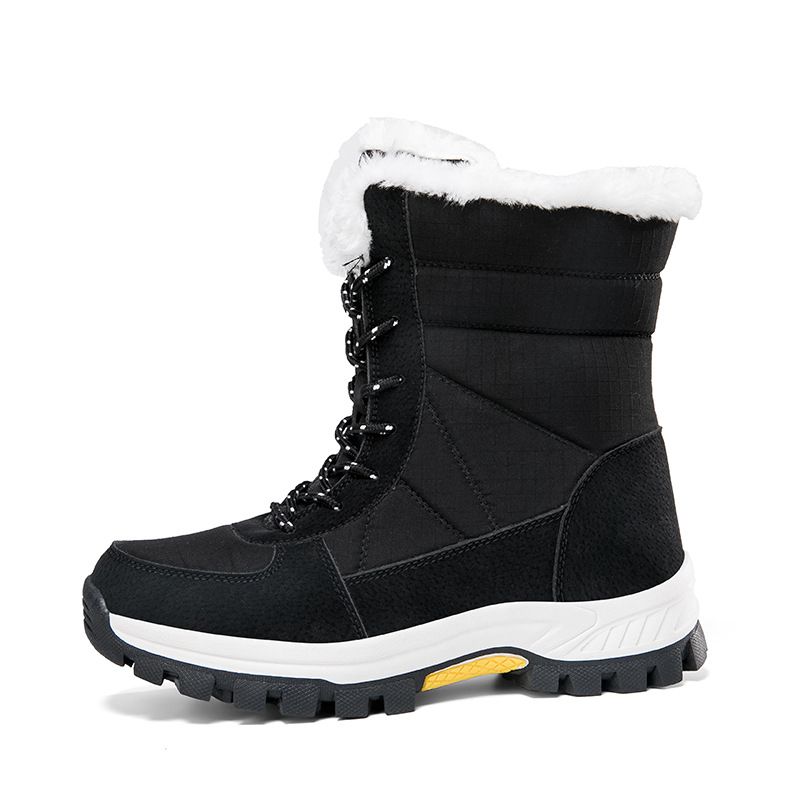 Women's Snow Winter Fleece Lined Thickened New Style Northeast Cotton Shoes Waterproof Non-Slip Outdoor Skiing Mid-Calf_vogvips.com