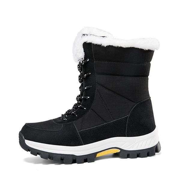 Women's Snow Winter Fleece Lined Thickened New Style Northeast Cotton Shoes Waterproof Non-Slip Outdoor Skiing Mid-Calf_vogvips.com