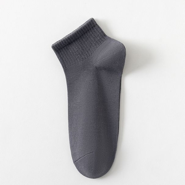 Men's Socks Solid Color Cotton Socks Summer Deodorant Sweat Absorbent Men's Antibacterial Spring And Summer Thin Breathable Short Tube Men's Socks_vogvips.com