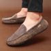European Warm Series Genuine Men's Autumn 2025 New Winter Soft Surface Loafers Black Slip-On Business Casual Leather Shoes_vogvips.com