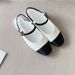 Early Spring New Color-Blocked Flat Mary Jane Shoes With A Single Strap, 2026 High-End Version, Small New-Style_vogvips.com