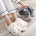 Plush Slippers Women, New Autumn And Winter Cute Rabbit Couple Home Maternity Indoor Silent Warm Cotton Shoes For Men_vogvips.com