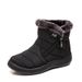 Plus New Foreign Trade Snow Women, Cross-Border Fleece-Lined Cotton Shoes, Mid-Cut Waterproof Warm Boots For Women Size_vogvips.com