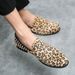 2025s Trendy Men's Leopard Print British Style Loafers Fashionable Studded Slip-On Shoes For Nightclubs_vogvips.com