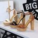 Women's Elegant Strappy Open-Toe High Heel Sandals With Chunky Heel & Platform Black Brown White Sizes 34-40 Super High Heel Waterproof Platform Shoes_vogvips.com