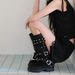 Women's Shoes Black Maillard Trouser Boots New Retro Round Head Niche Design Long Boots Rivet Knight Boots_vogvips.com