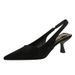 8295 European And American Style Suede High Heels Pointed Toe Hollow Wine Glass Heel Women's Shallow Mouth Back Strap_vogvips.com