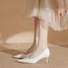 Patent Leather White High Heels Women, Stunning Professional Alligator Pattern French Pointed Toe, High-End Feel,_vogvips.com