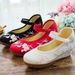 High Single Hanfu Sloping Heels, Canvas Embroidered Cloth Tea Art Women's Shoes, Spring And Summer_vogvips.com