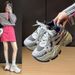 Dad Shoes Female Student Sports Running Shoes Casual Shoes Platform Height Increase_vogvips.com
