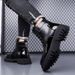 New Leather Spring Men's Shoes High-top Men's Heightening Tooling Martin Boots_vogvips.com