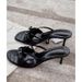 High Heels, Women's Stone Pattern, Black Patent Leather, Gold Buckle, Exposed Straight Strap, Square Toe, Versatile_vogvips.com