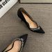 French-style Rhinestone-embellished High-heeled Shoes Women 2025, Versatile Black Elegant Pointed-toe Stiletto Shallow_vogvips.com