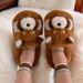 Zoo Series Large Size Women's Cotton Shoes Couple Warm Plush Cute Comfortable Home Shoes Men's Winter Bag Heel Cotton Shoes_vogvips.com