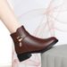 Mom Cotton 2023 New Middle-aged And Elderly Shoes Leather Soft Sole Short Boots Women's Fleece-lined Winter Mid-heel_vogvips.com