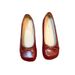 Gentle Style Soled Grandma's Summer 2025, New Soft Leather Flat Bottomed Butterfly Bow Pregnant , Single Shoes For_vogvips.com