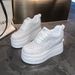 Women’s Shoes Rhinestones Shoes Breathable Rhinestone Casual Shoes Versatile Thick Sole Heightened 7CM Shoes_vogvips.com