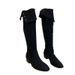 2024 Korean Style Autumn Winter New Thick Heel Over-the-Knee Studded Soft Suede Black Fashion Long Boots For Women_vogvips.com