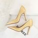 Fashion simple super high heels slim heels shallow mouth pointed sexy nightclub slim satin women's single shoes_vogvips.com
