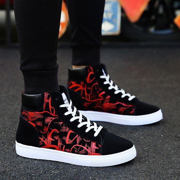 Canvas Men Spring 2024 New Casual Men's Sneakers High-top Trendy Versatile Running Shoes_vogvips.com