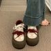 Women's Thick-soled German Training Shoes, 2025 New Popular Versatile Height-increasing White Sneakers, Autumn And_vogvips.com